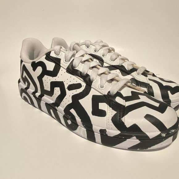 Adidas Advantage Base Casual Sneakers Custom Paint - Picture 2 of 9